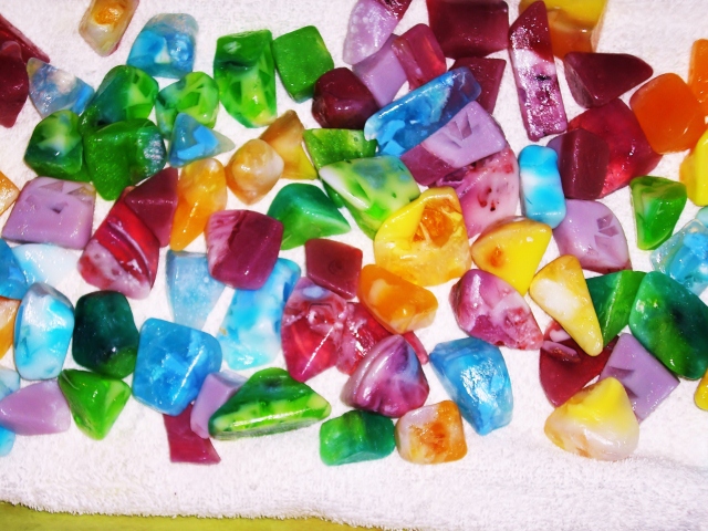 gemas de restos de jabon