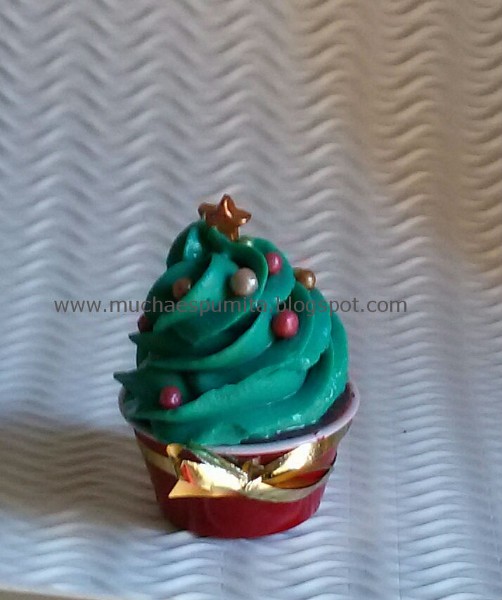 Típico cupcake de árbol