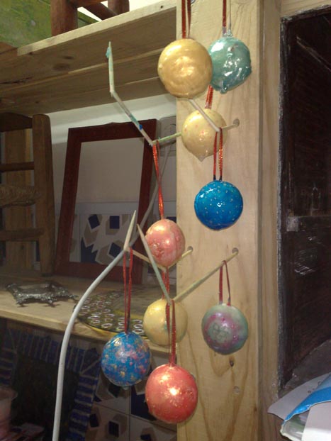 Bolas de navidad decoradas