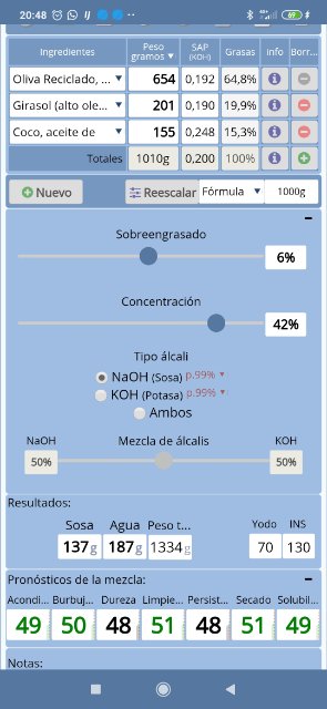 Esta es la fórmula última que utilicé