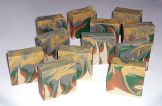 Jabones con firulillos de colores