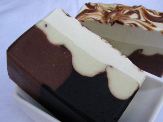 Jabón de chocolate con leche, o merienda