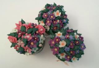 Flores modeladas con jabón